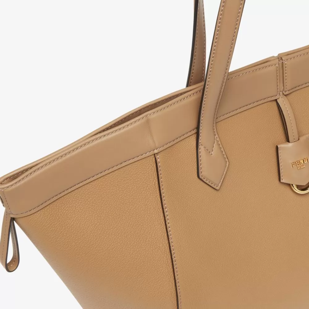Borse A Secchiello>Fendi Borsa Trasformabile In Pelle Color Sabbia