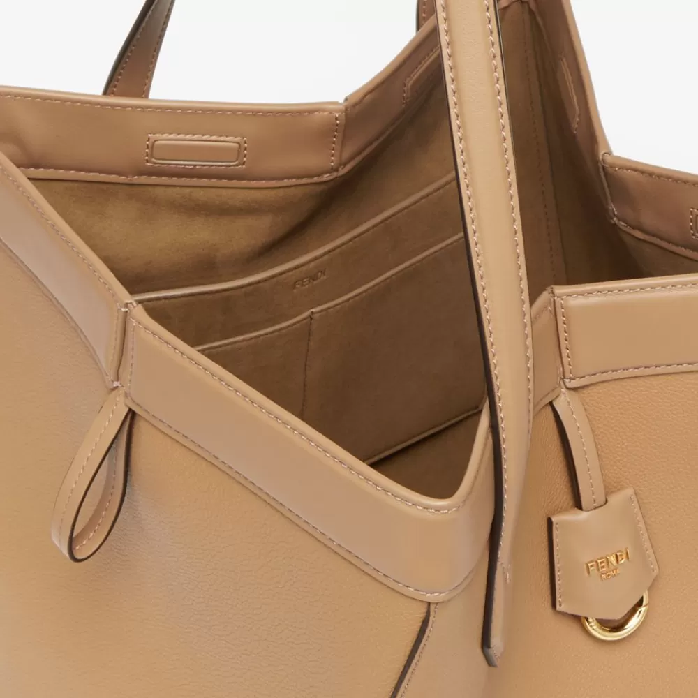Borse A Secchiello>Fendi Borsa Trasformabile In Pelle Color Sabbia