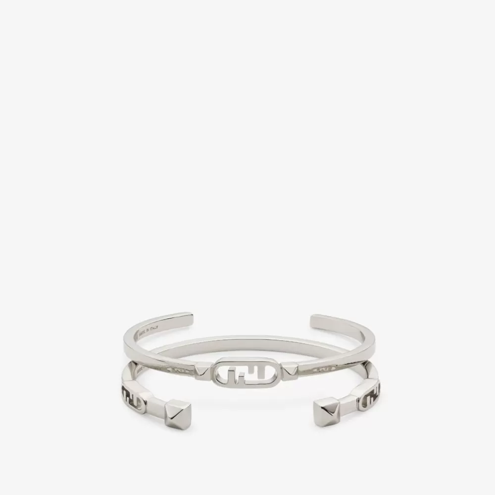 Bracciali>Fendi Bracciali In Metallo Color Argento