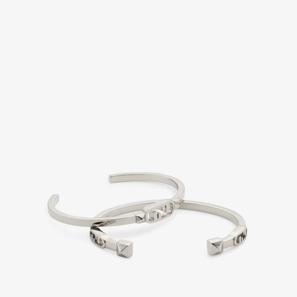 Bracciali>Fendi Bracciali In Metallo Color Argento