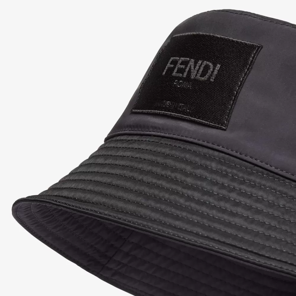 Cappelli E Guanti>Fendi Bucket In Cotone Nero