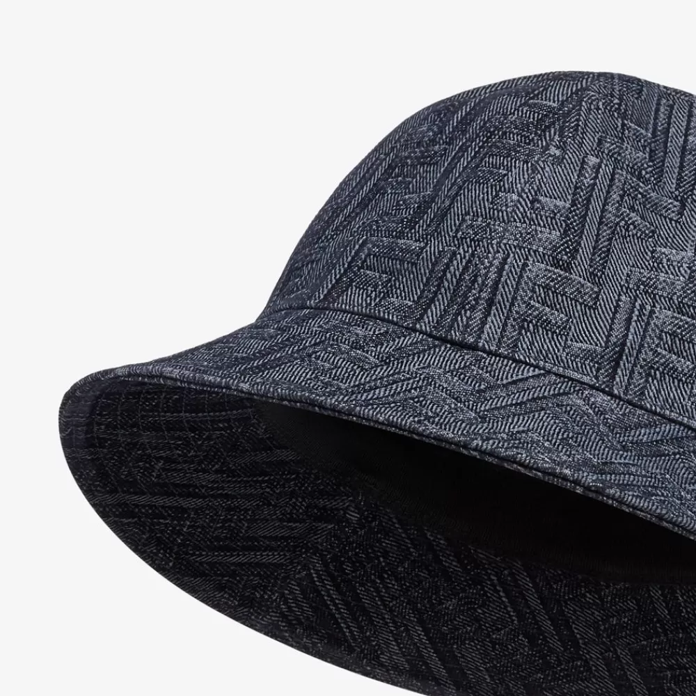 Cappelli E Guanti>Fendi Bucket In Denim Blu