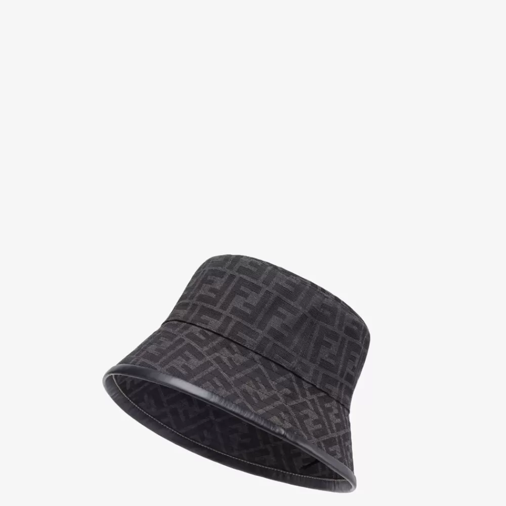 Cappelli E Guanti>Fendi Bucket In Tessuto Jacquard Ff