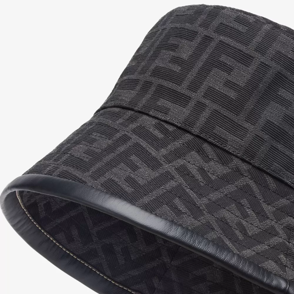 Cappelli E Guanti>Fendi Bucket In Tessuto Jacquard Ff