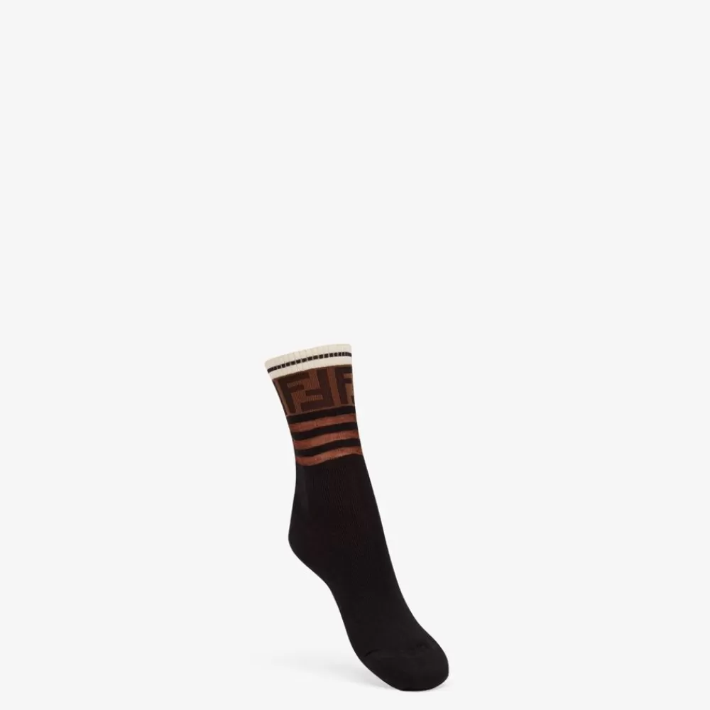 Collant E Calzini>Fendi Calzini In Cotone Multicolor