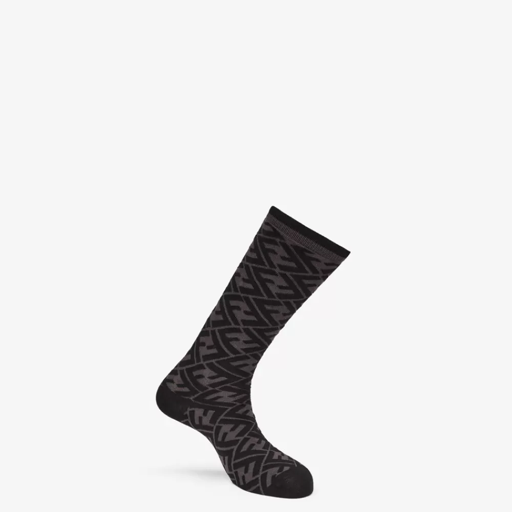 Calzini>Fendi Calzini In Cotone Nero
