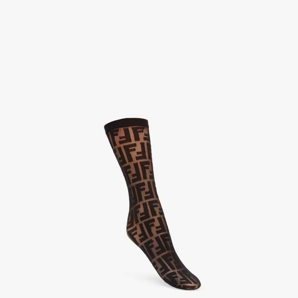 Collant E Calzini>Fendi Calzini In Nylon Multicolore