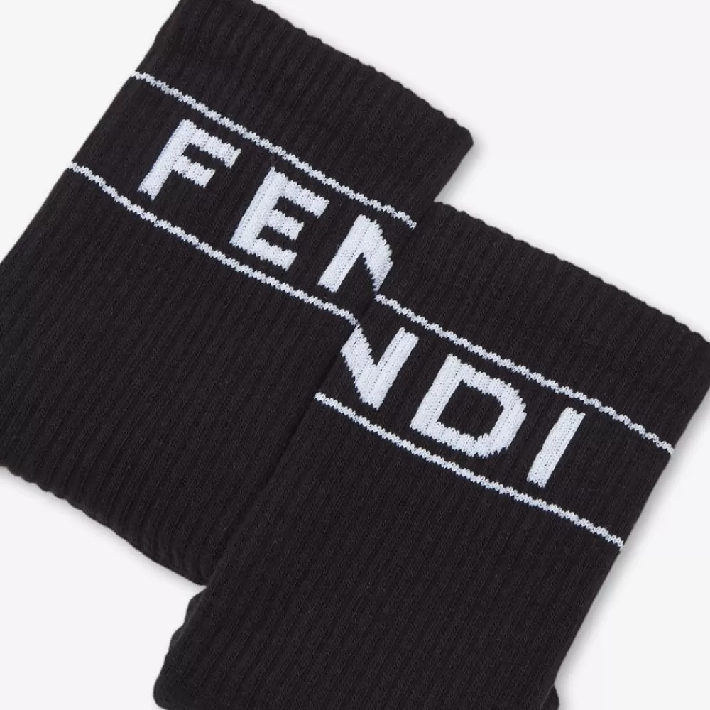 Calzini>Fendi Calzini In Spugna Nera