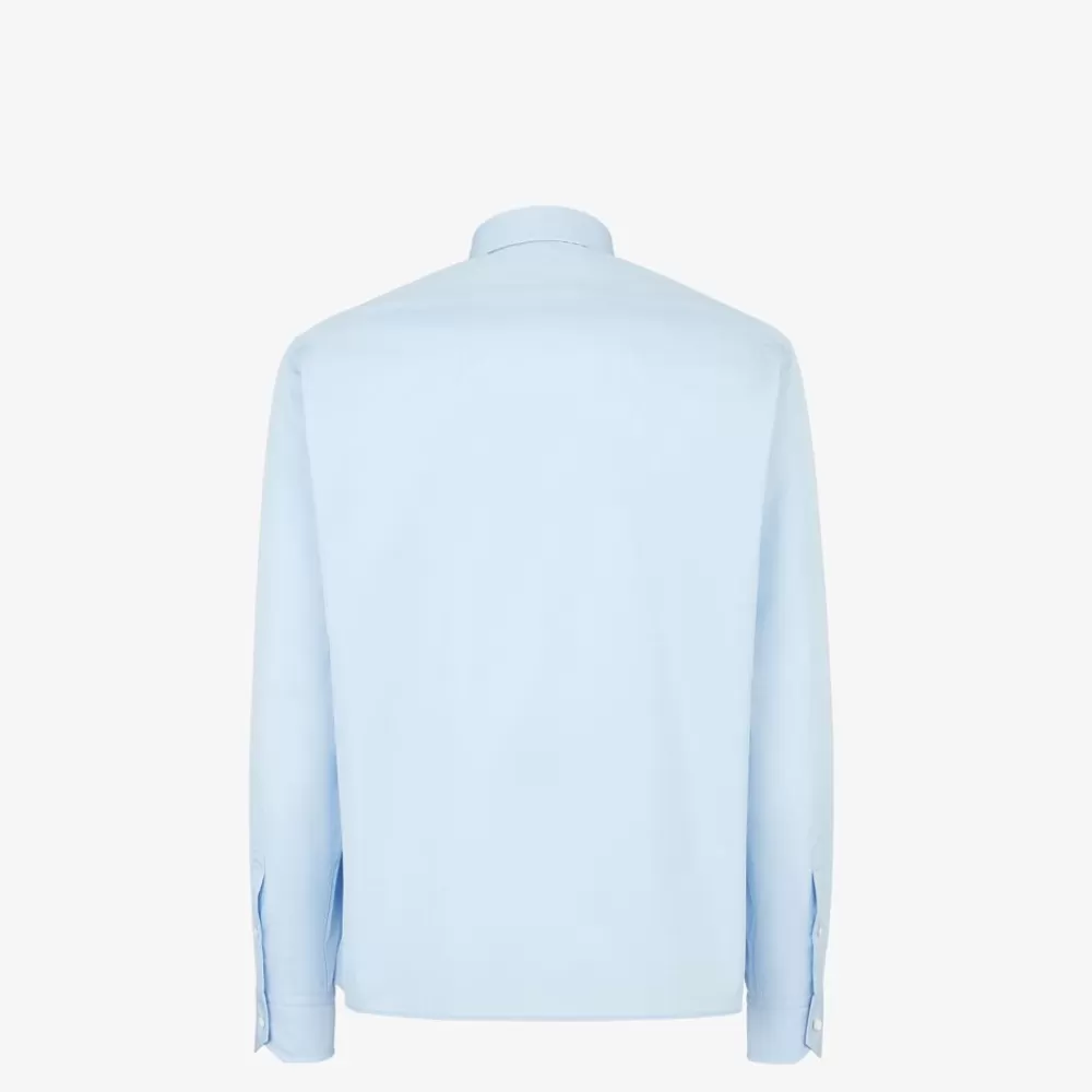 Top E Camicie>Fendi Camicia In Cotone Azzurro