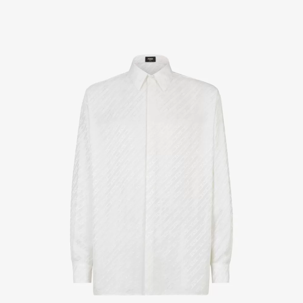 Top E Camicie>Fendi Camicia In Cotone Bianco
