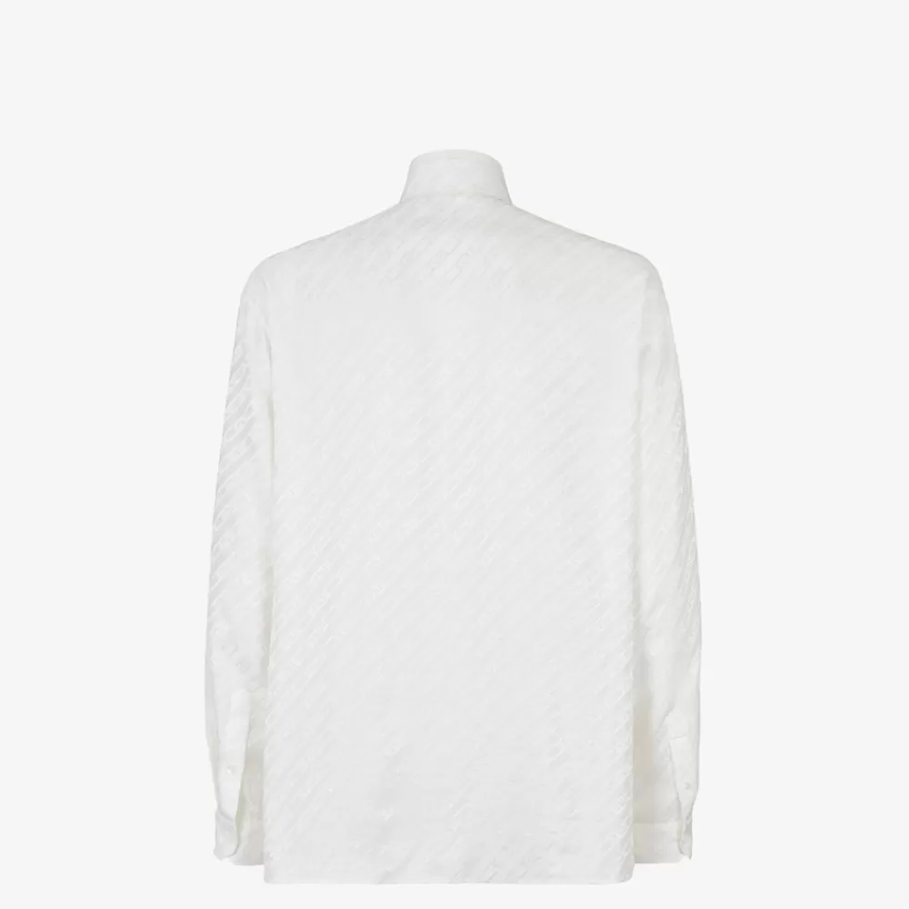 Top E Camicie>Fendi Camicia In Cotone Bianco
