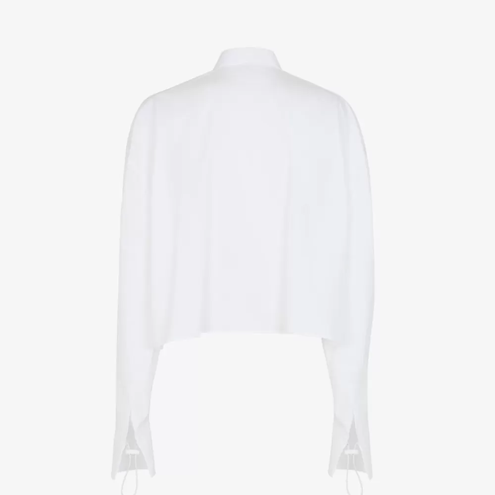 Top E Camicie>Fendi Camicia In Popeline Bianco