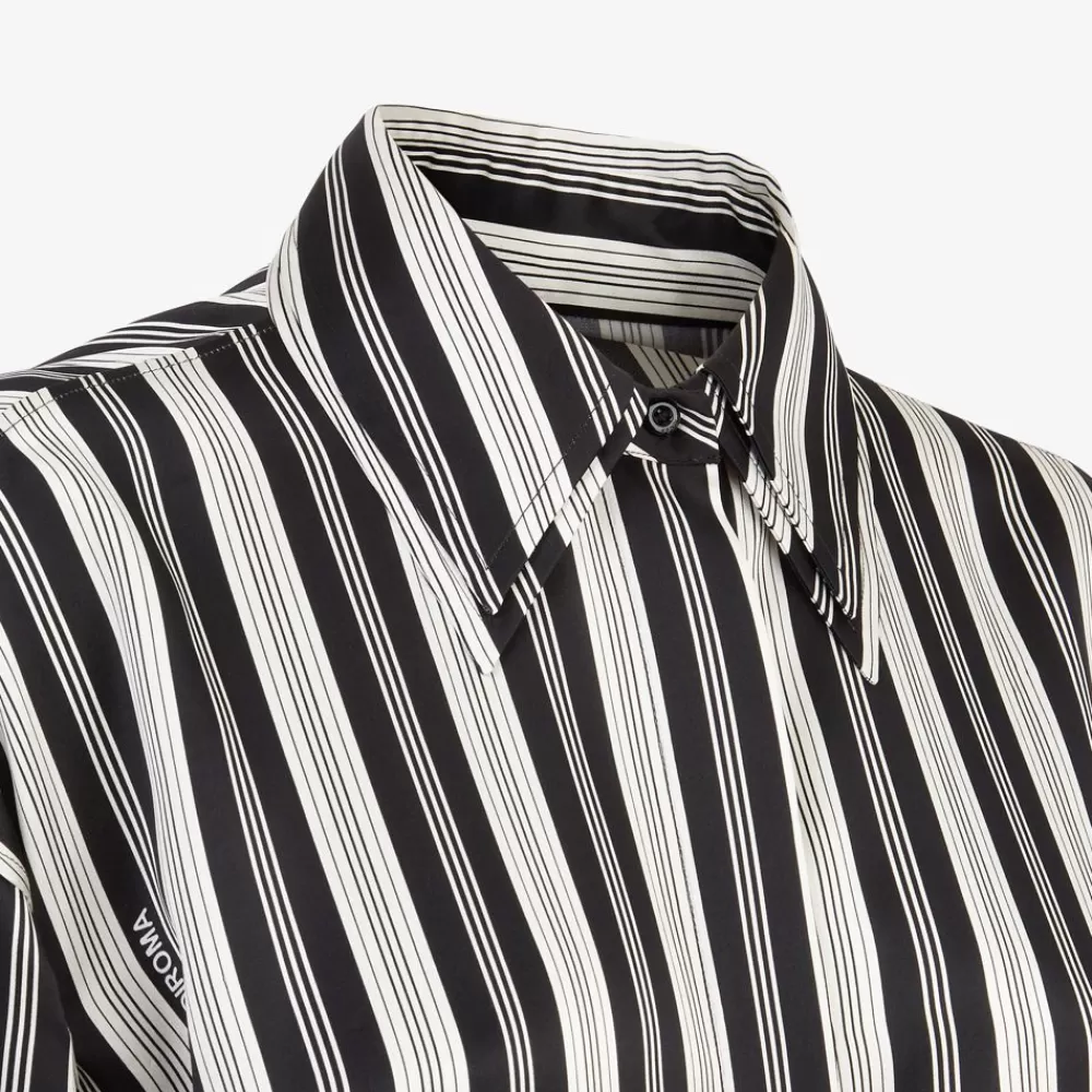 Abiti E Tute>Fendi Camicia In Seta A Righe Multicolor