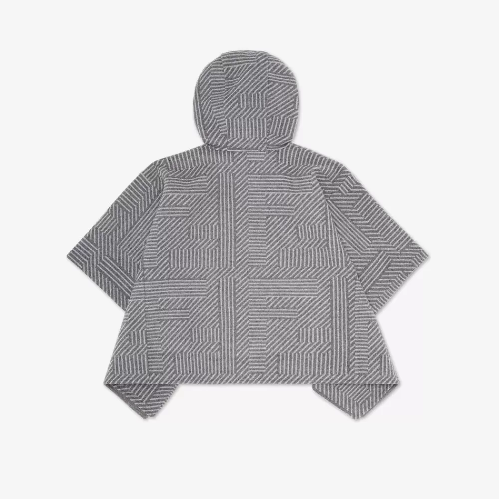 Abbigliamento>Fendi Cappa Junior Mini Me In Panno Di Lana Doppia