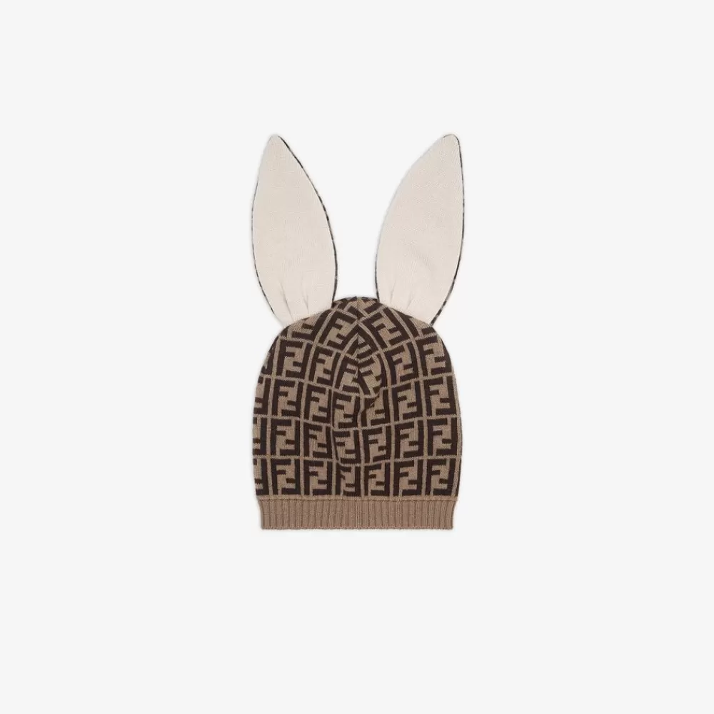 Passeggini E Accessori>Fendi Cappellino In Maglia Ff Logo