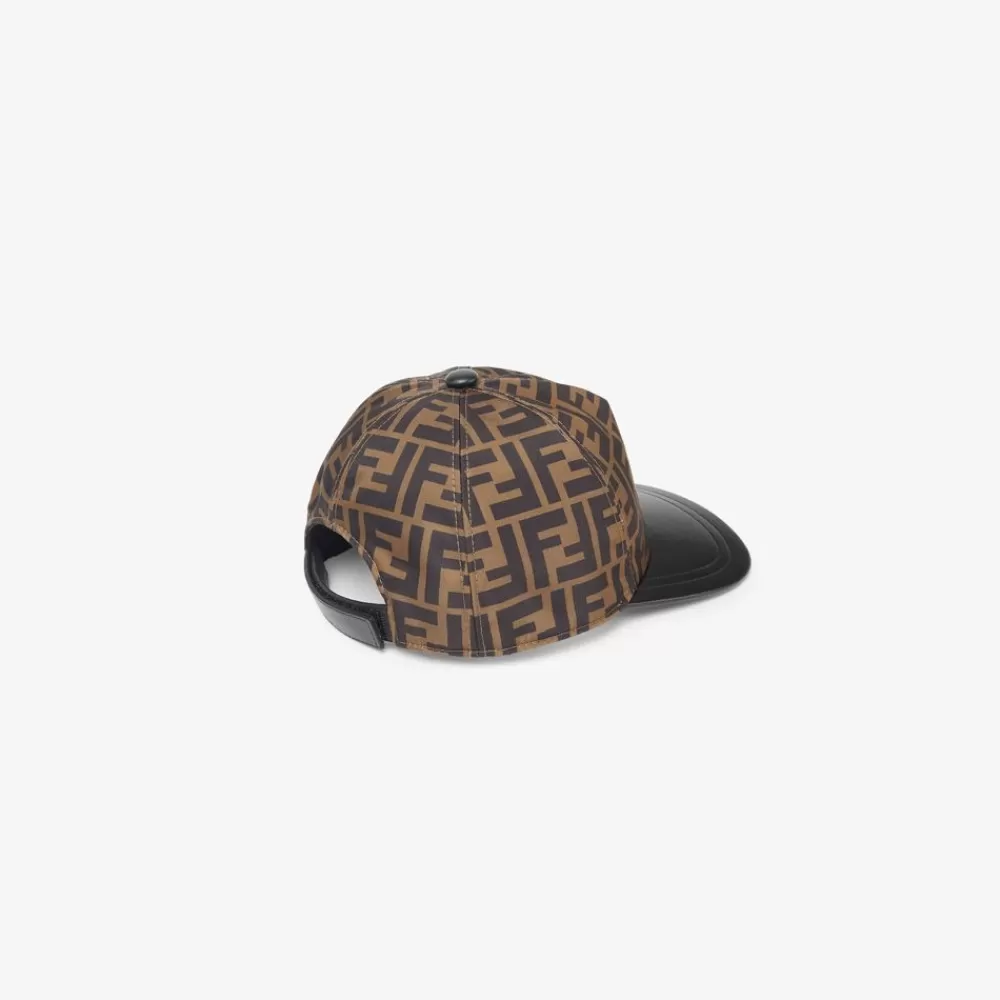 Accessori>Fendi Cappello Ff In Nylon Con Roma