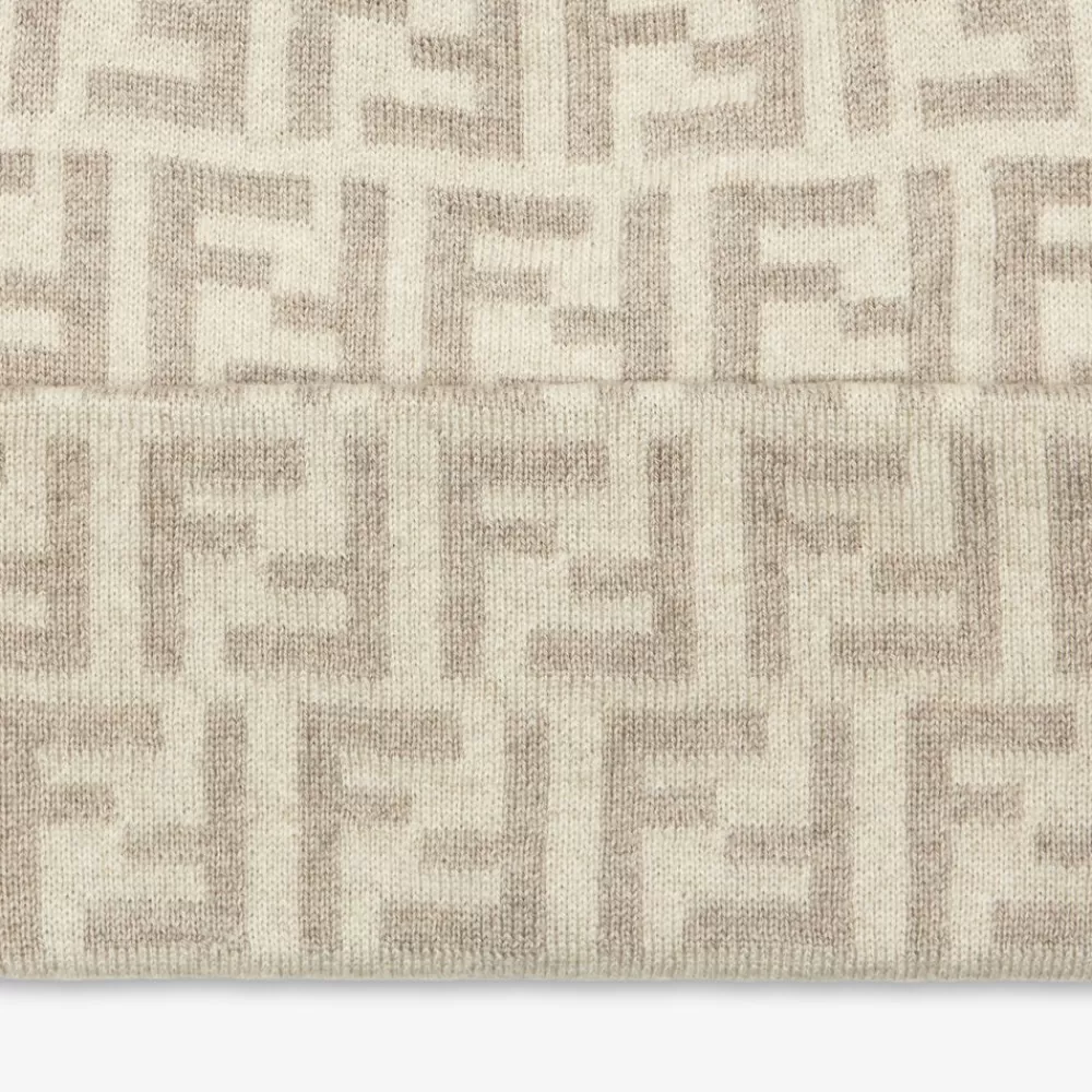 Cappelli E Guanti>Fendi Cappello In Lana Beige
