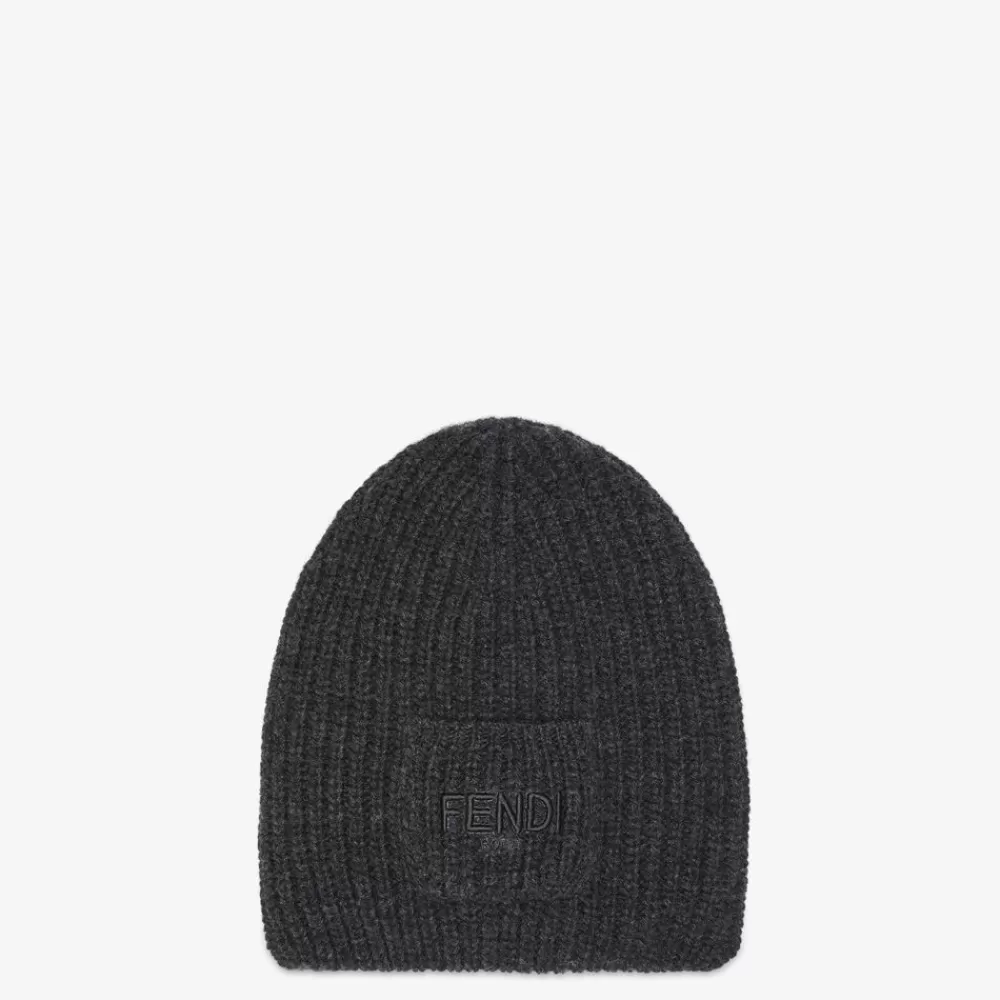 Cappelli E Guanti>Fendi Cappello In Lana Grigia