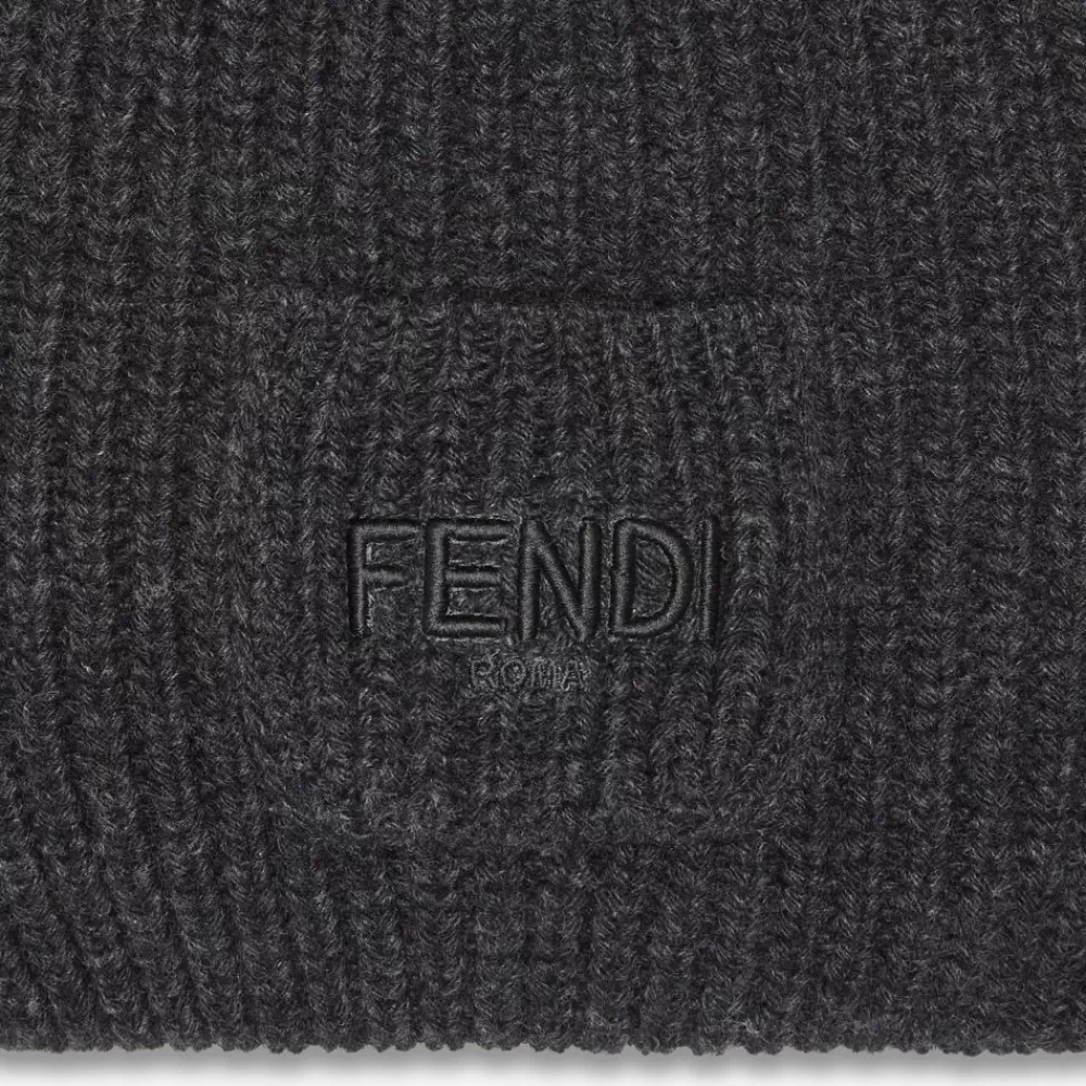 Cappelli E Guanti>Fendi Cappello In Lana Grigia