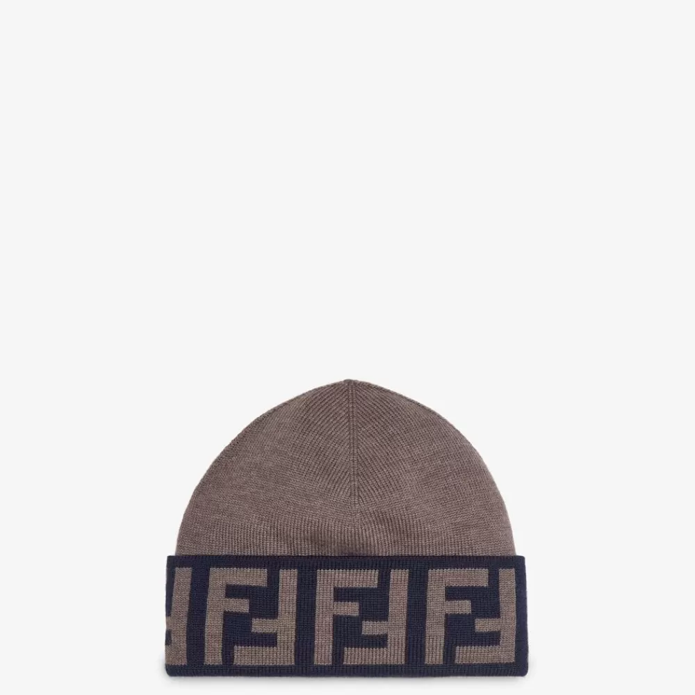 Cappelli E Guanti>Fendi Cappello In Lana Marrone