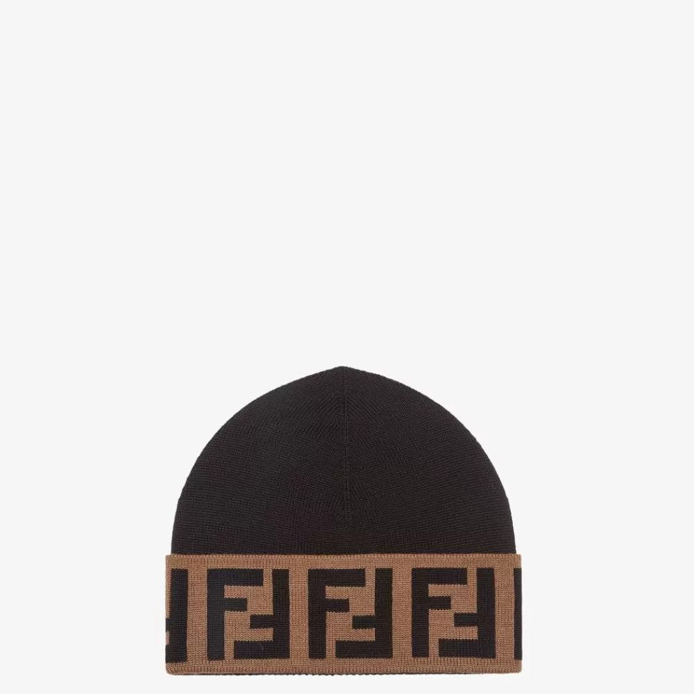 Cappelli E Guanti>Fendi Cappello In Lana Nera
