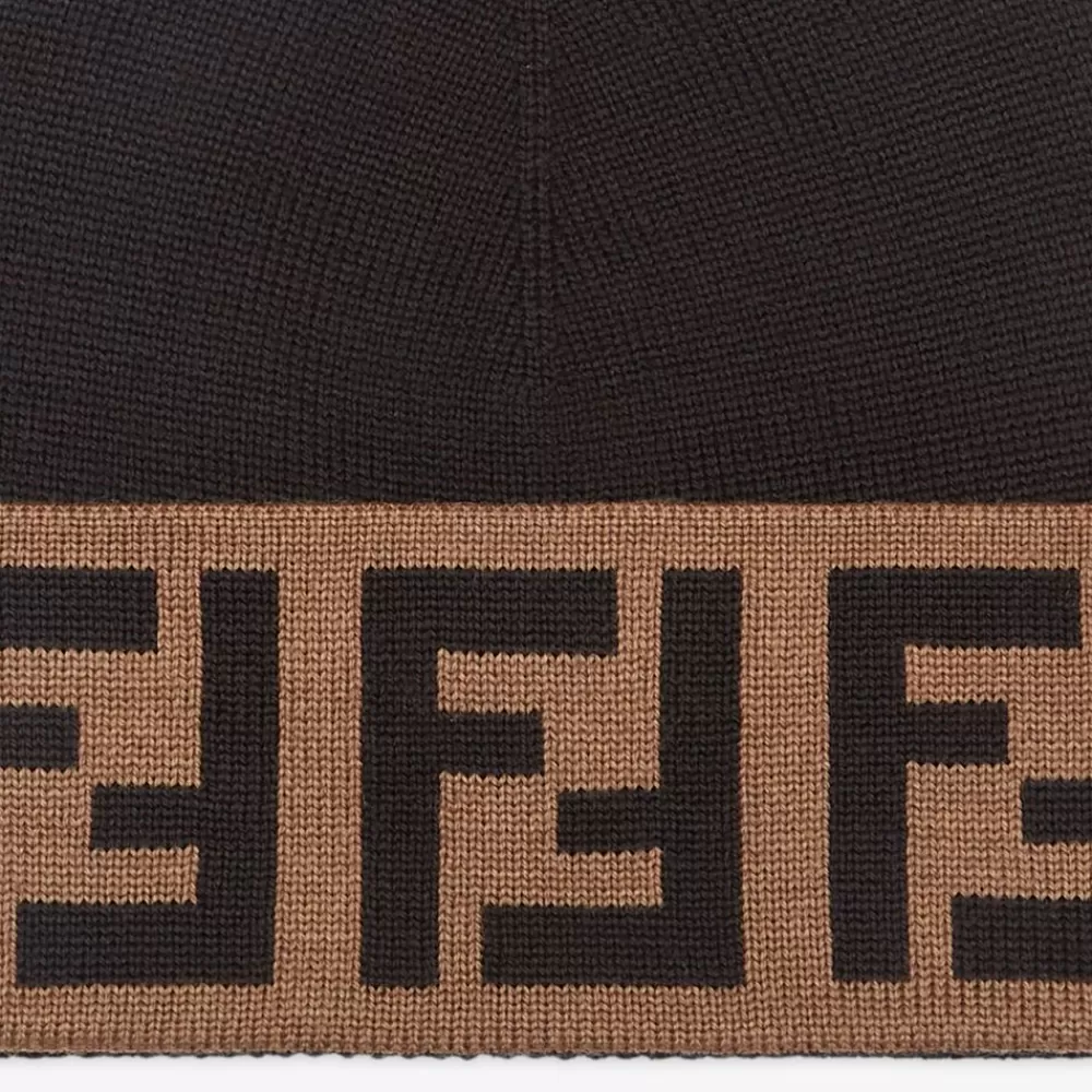 Cappelli E Guanti>Fendi Cappello In Lana Nera