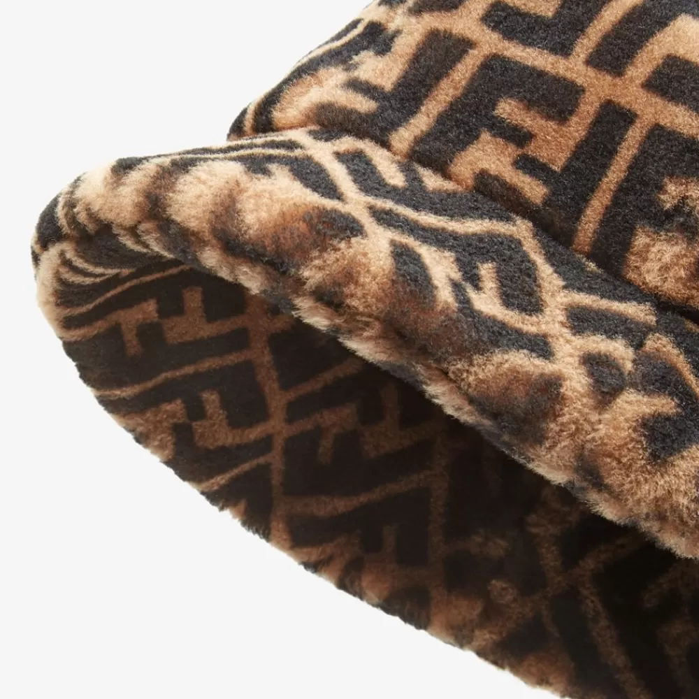 Cappelli E Guanti>Fendi Cappello In Shearling Marrone