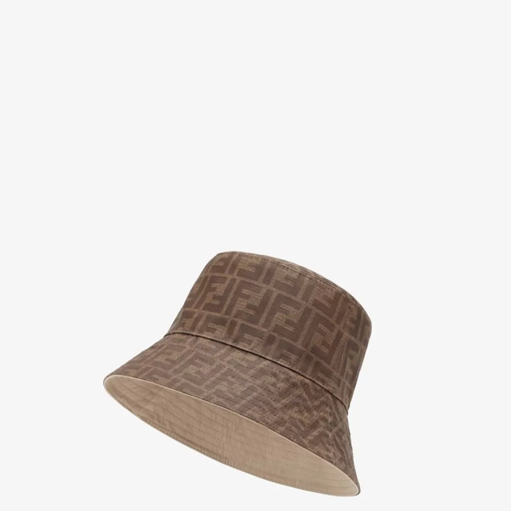 Cappelli E Guanti>Fendi Cappello In Tessuto Marrone