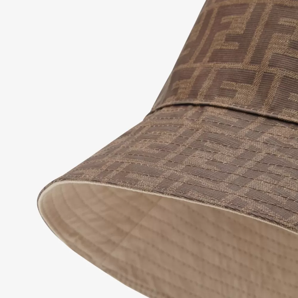Cappelli E Guanti>Fendi Cappello In Tessuto Marrone