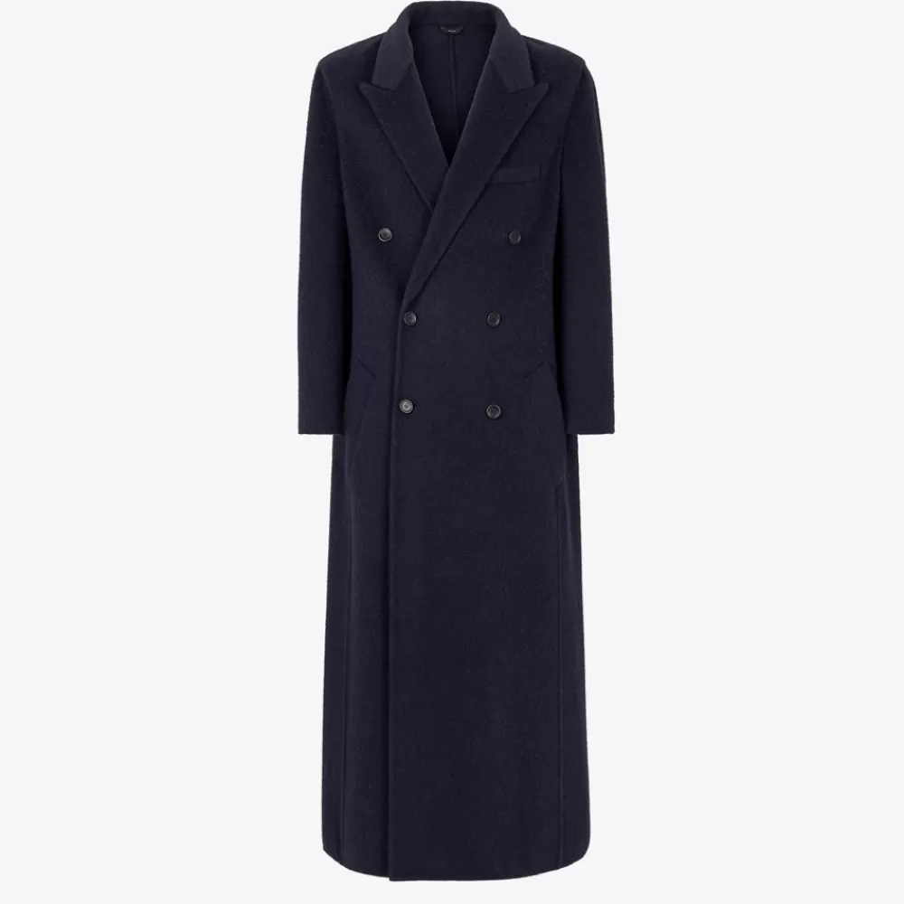 Cappotti E Capispalla>Fendi Cappotto In Cammello Blu