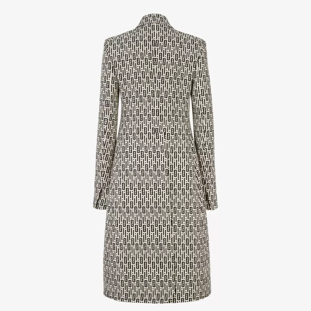 Cappotti E Capispalla>Fendi Cappotto In Lana E Seta Stampata