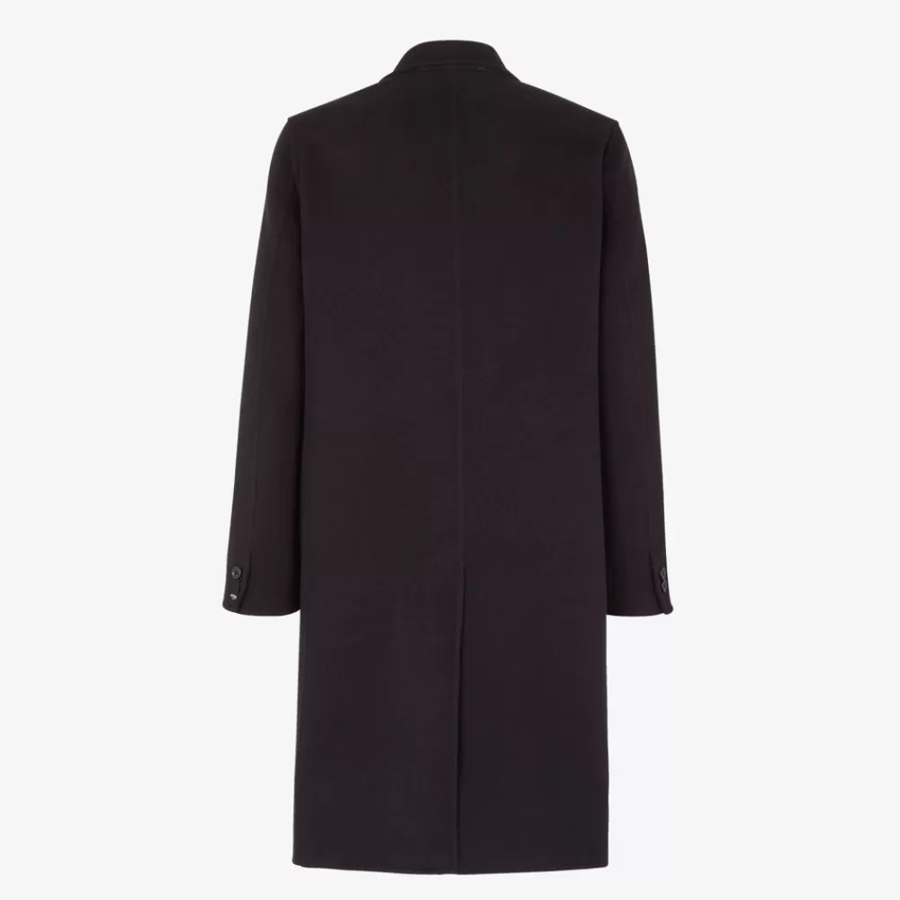 Cappotti E Capispalla>Fendi Cappotto In Lana Nera