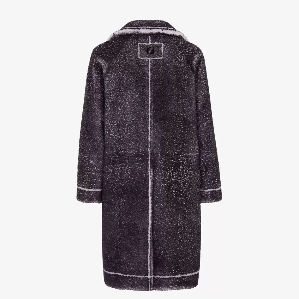 Cappotti E Capispalla>Fendi Cappotto In Shearling Blu