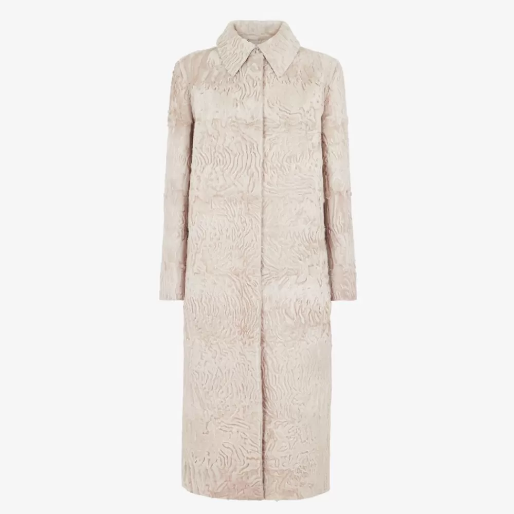 Cappotti E Capispalla>Fendi Cappotto In Swakara Beige