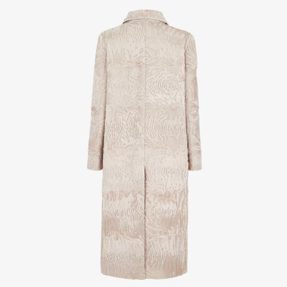 Cappotti E Capispalla>Fendi Cappotto In Swakara Beige