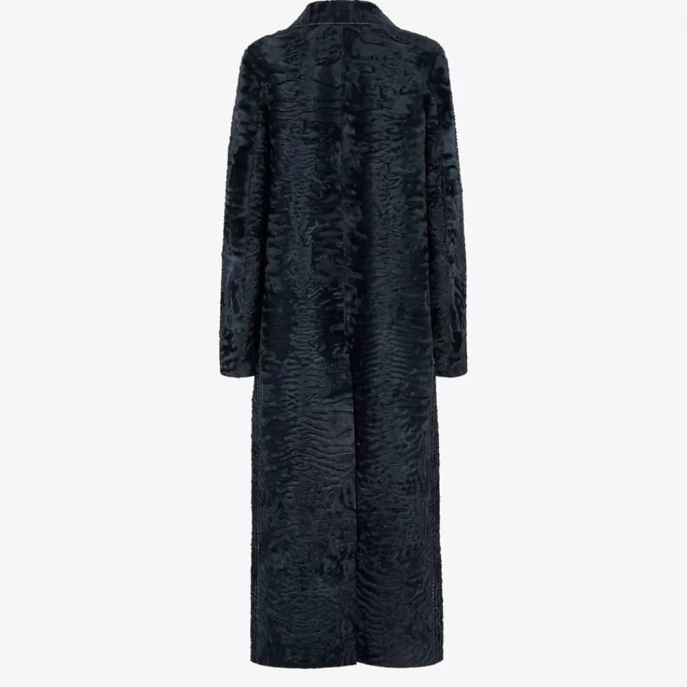 Cappotti E Capispalla>Fendi Cappotto In Swakara Blu