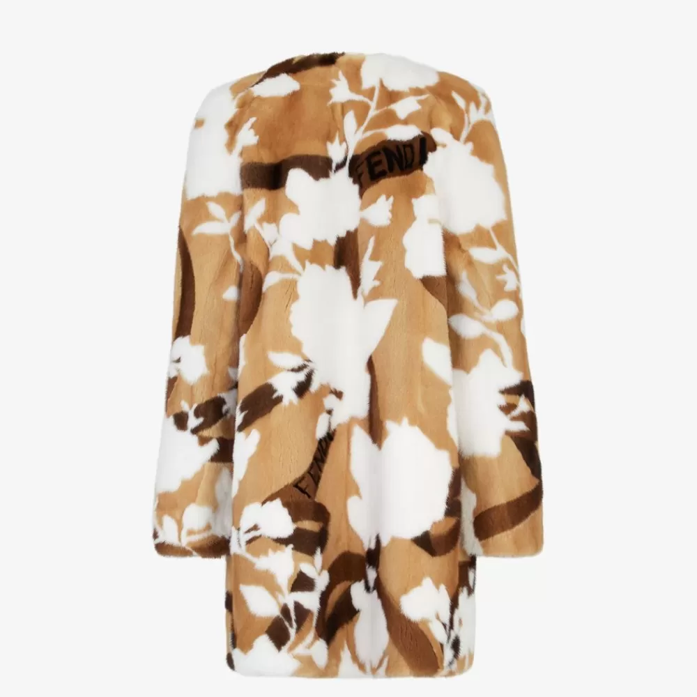 Cappotti E Capispalla>Fendi Cappotto In Visone Multicolor