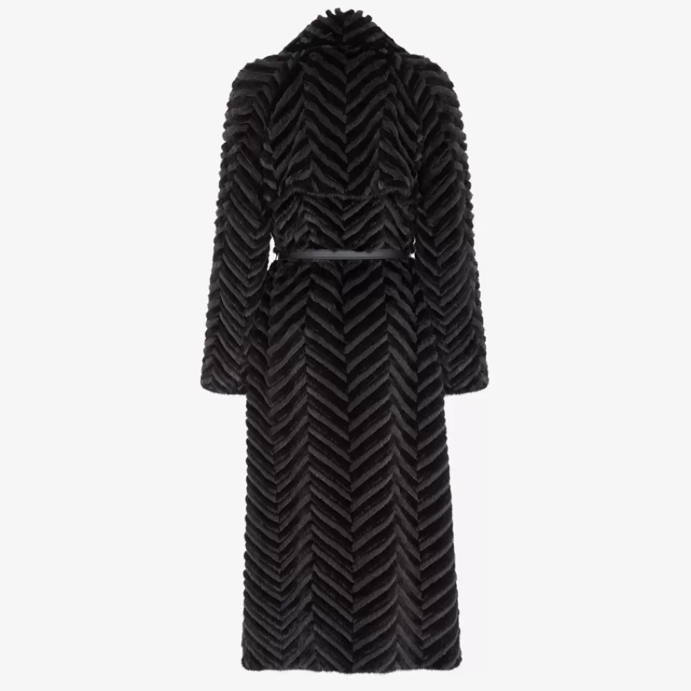 Cappotti E Capispalla>Fendi Cappotto In Visone Nero