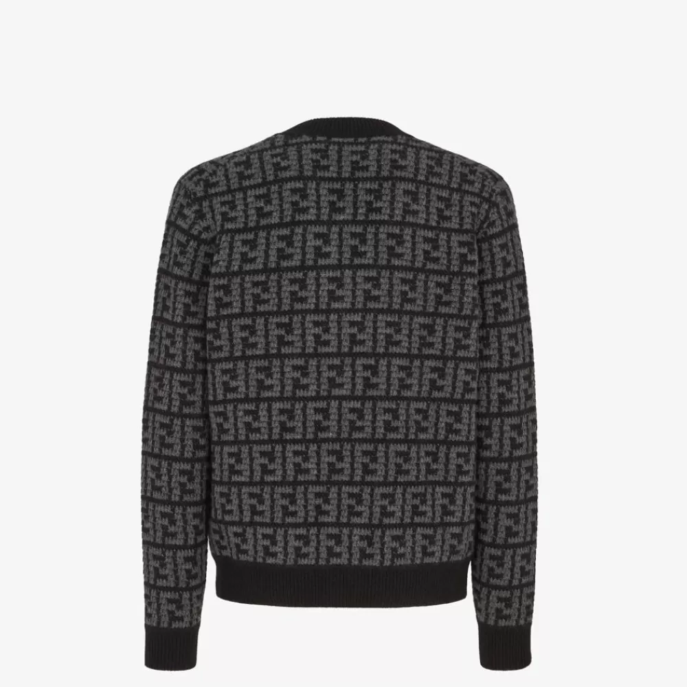 Maglieria>Fendi Cardigan In Cashmere Nero
