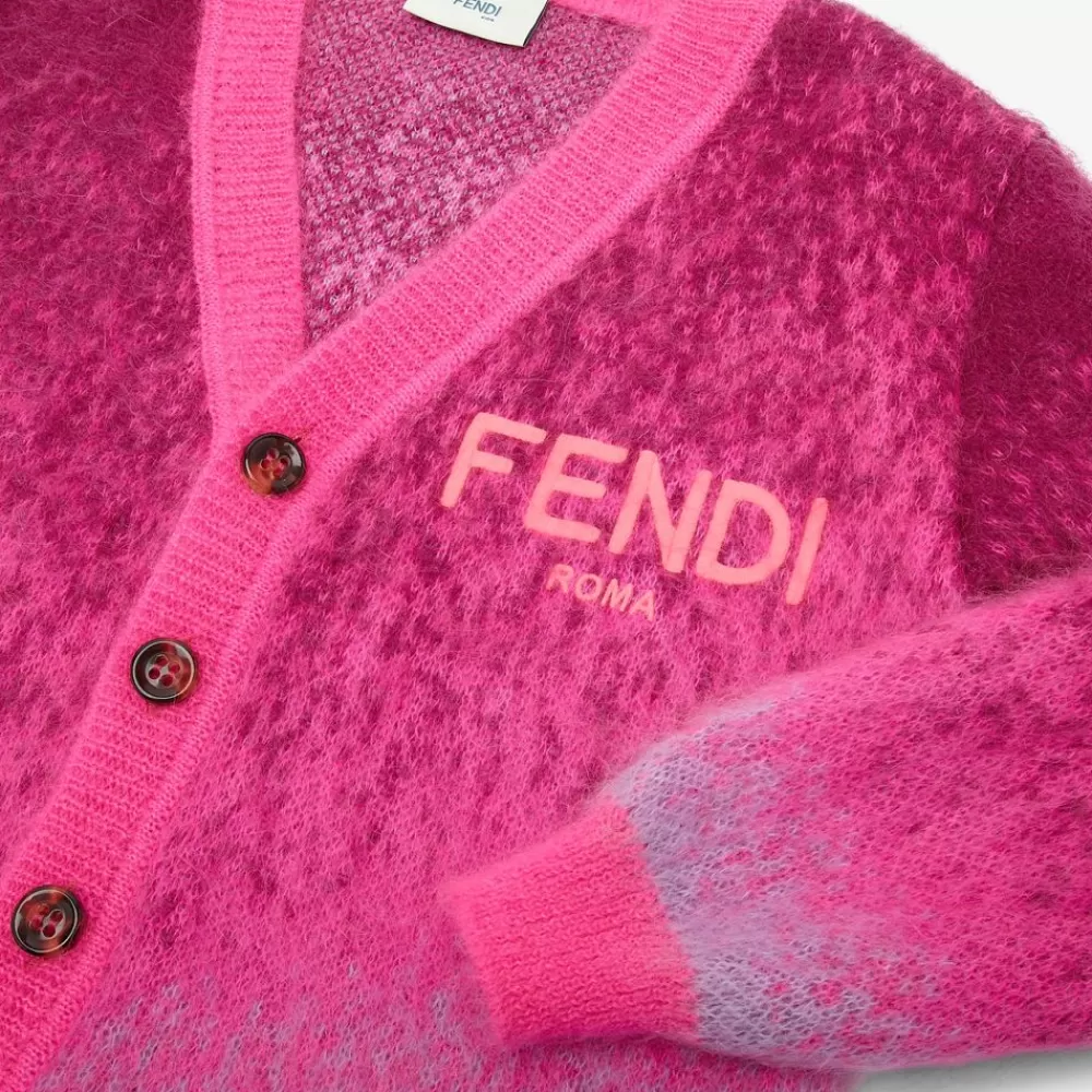 Abbigliamento>Fendi Cardigan Junior In Lana Multicolor