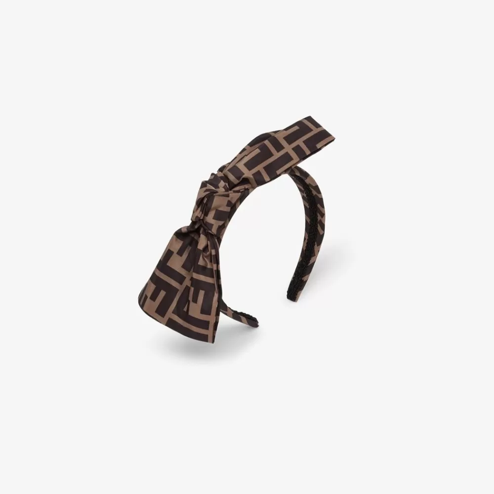 Accessori E Borse>Fendi Cerchietto Junior In Nylon Con Logo