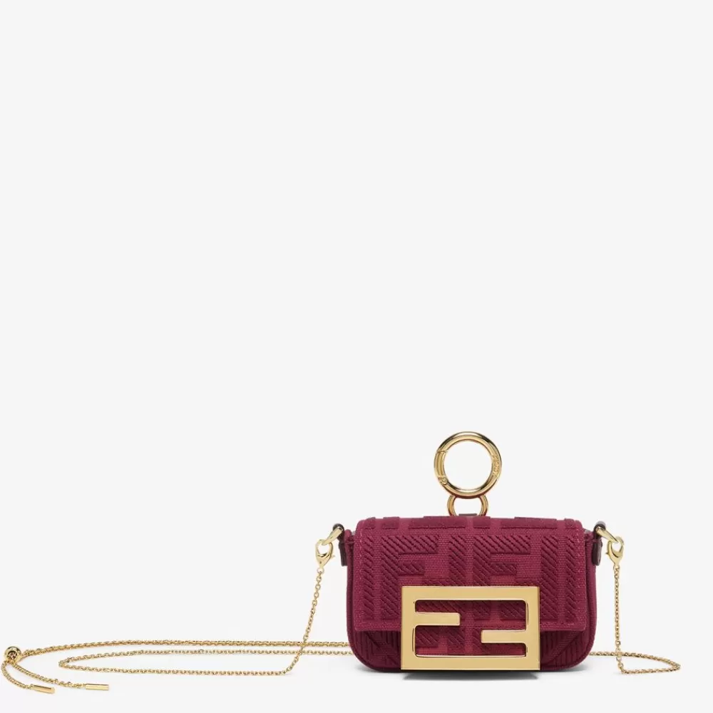 Miniature Bags>Fendi Charm In Canvas Rosso
