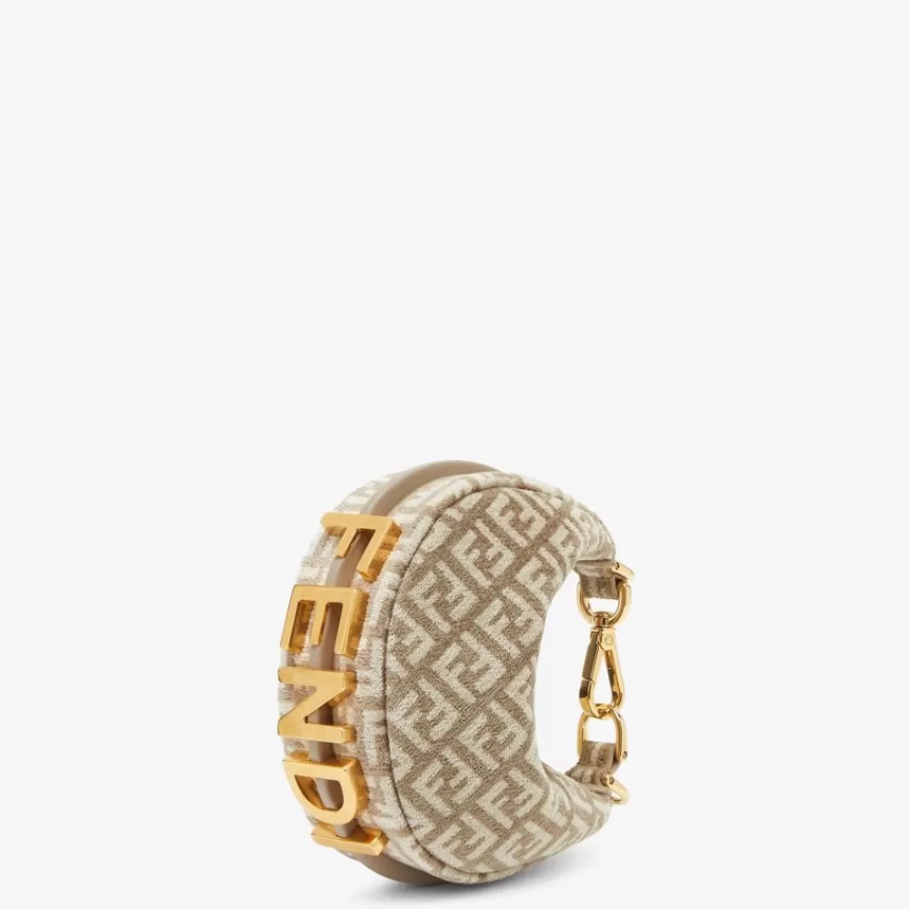 Miniature Bags>Fendi Charm In Ciniglia Color Tortora