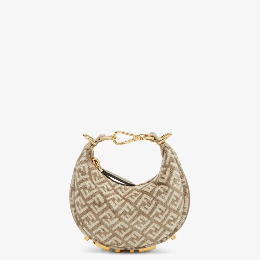 Miniature Bags>Fendi Charm In Ciniglia Color Tortora