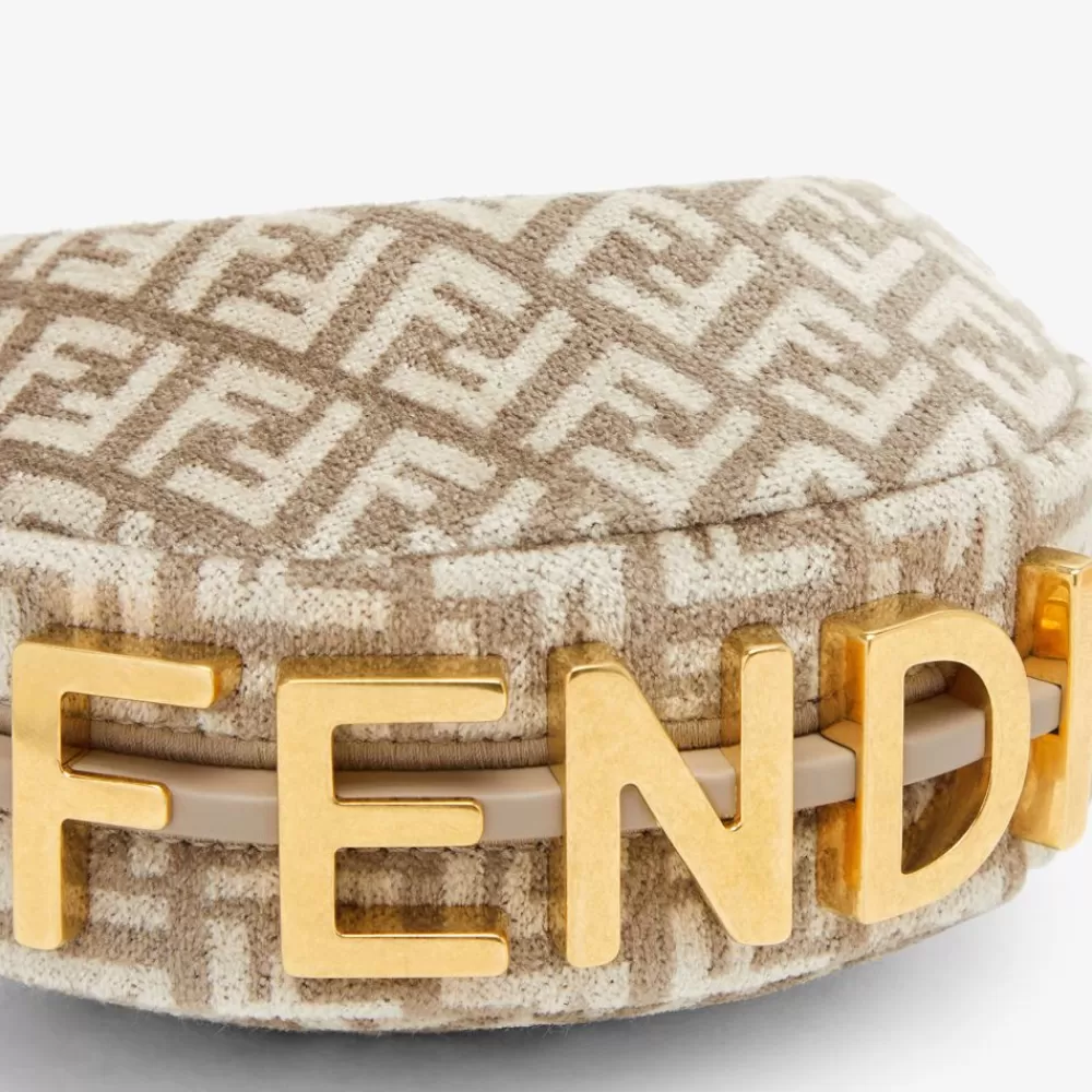 Miniature Bags>Fendi Charm In Ciniglia Color Tortora