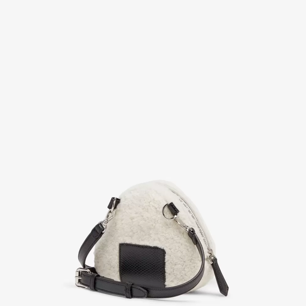 Miniature Bags>Fendi Charm In Montone Bianco