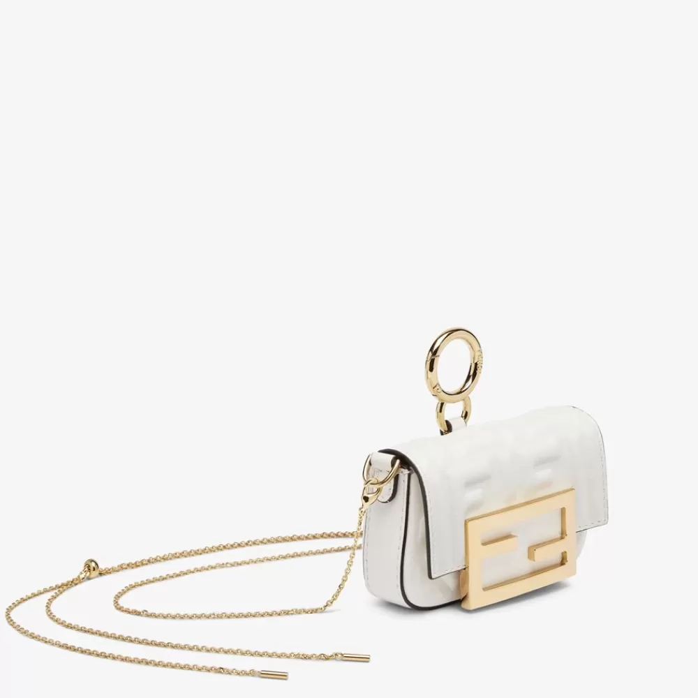 Miniature Bags>Fendi Charm In Nappa Bianca