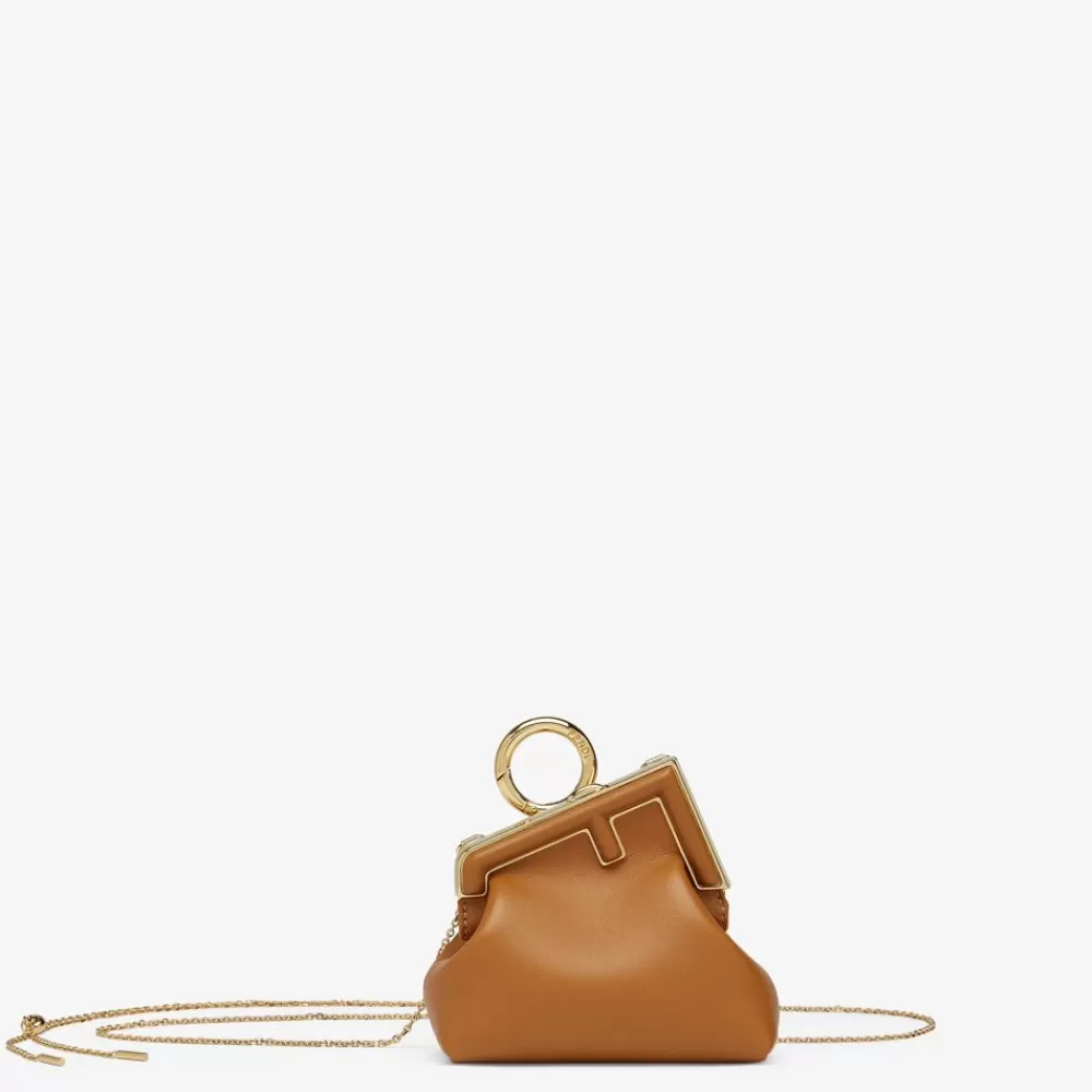 Miniature Bags>Fendi Charm In Nappa Marrone