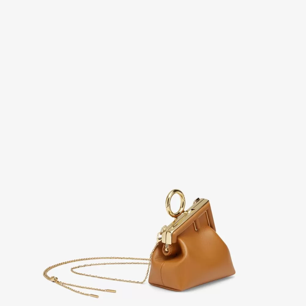 Miniature Bags>Fendi Charm In Nappa Marrone