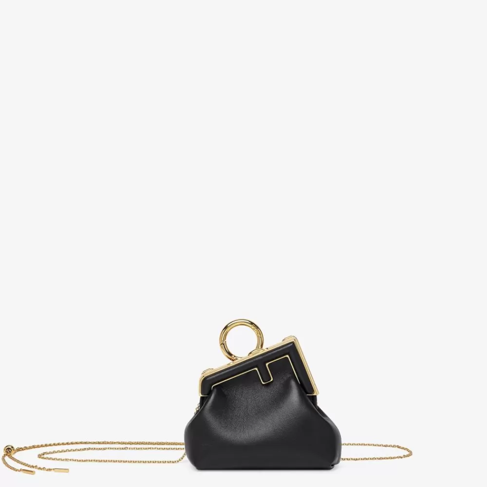 Miniature Bags>Fendi Charm In Nappa Nera